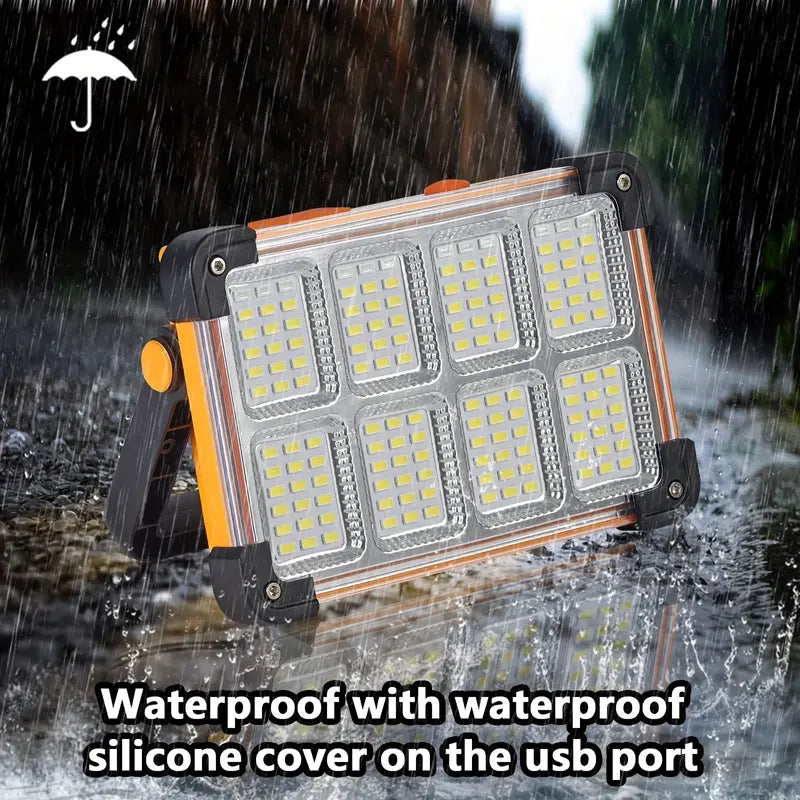 Degruand Rechargeable LED Solar Work Light - Portable Ultra Bright Floodlight