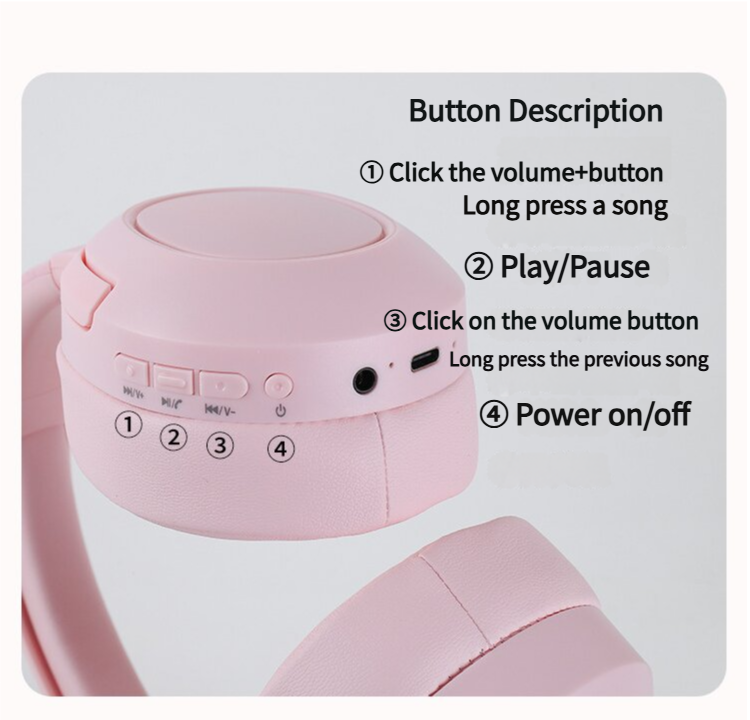 NNEDSZ Apricot TL-29 PRO Wireless & Wired Over-Ear Bluetooth Headphones - Comfortable and Versatile