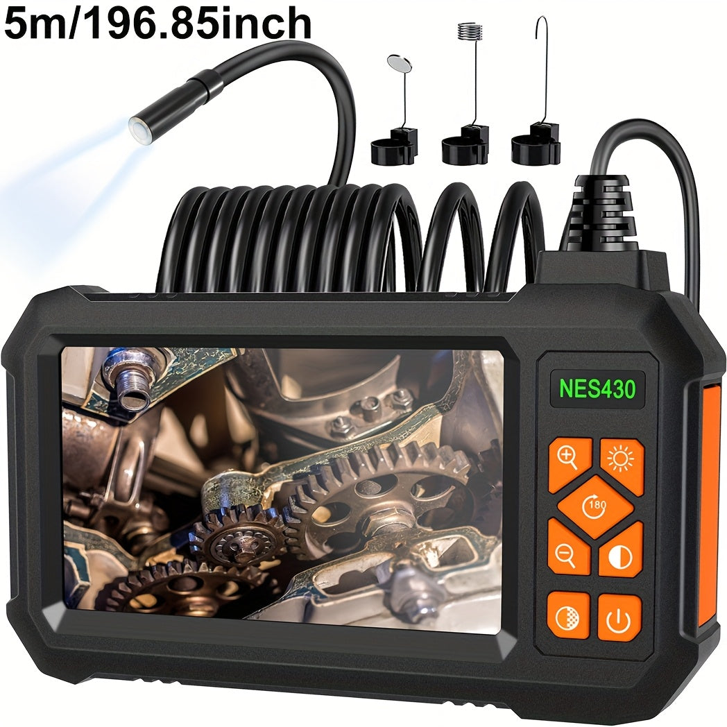NNETM Borescope Camera with Light & Screen (1080P HD)